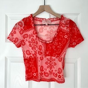 Lisa Says Gah - Knit Mesh Lana Top (Bandana)